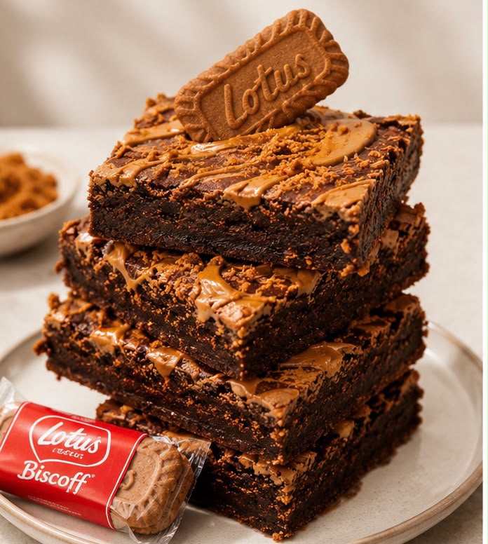 Lotus Biscoff Brownies
